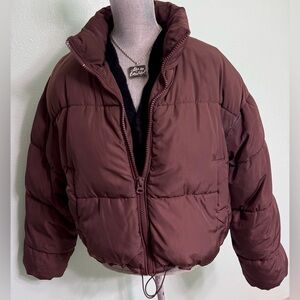 Divided Brown Puffer Jacket